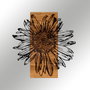Wallity Daisy - Escultura de pared en Negro y Nogal